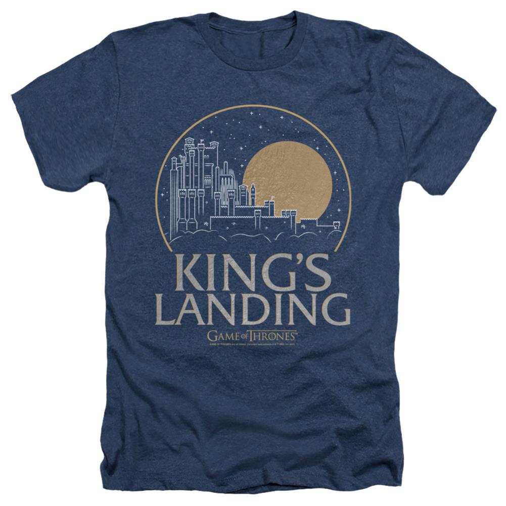 Game Of Thrones Kings Landing Men's 30/1 Heather 60 40 Poly Short-Sleeve T-Shirt