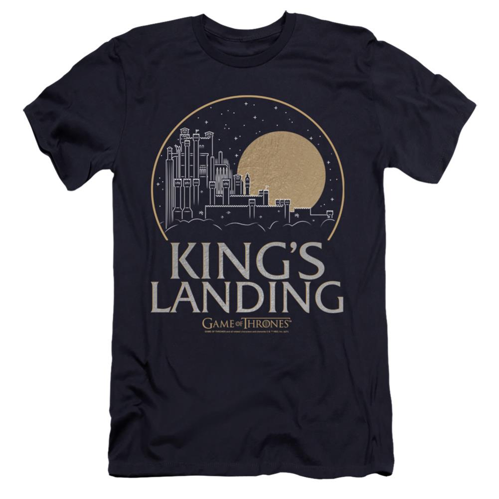 Game Of Thrones Kings Landing Men's Ultra-Soft 30/1 Cotton Slim Short-Sleeve T-Shirt