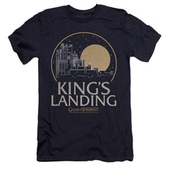 Game Of Thrones Kings Landing Men's Ultra-Soft 30/1 Cotton Slim Short-Sleeve T-Shirt