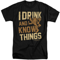 Game Of Thrones Know Things Men's 18/1 Tall Cotton Short-Sleeve T-Shirt