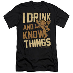 Game Of Thrones Know Things Men's Ultra-Soft 30/1 Cotton Slim Short-Sleeve T-Shirt