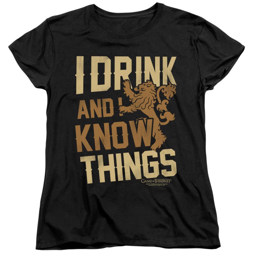 Game Of Thrones Know Things Women's 18/1 Cotton Short-Sleeve T-Shirt