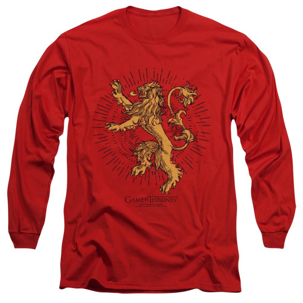 Game Of Thrones Lannister Burst Sigil Men's 18/1 Cotton Long-Sleeve T-Shirt