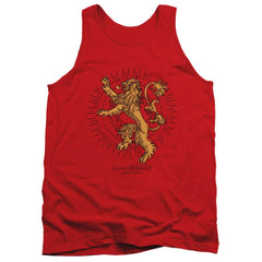 Game Of Thrones Lannister Burst Sigil Men's 18/1 Cotton Tank Top