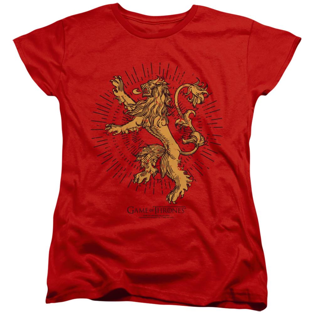 Game Of Thrones Lannister Burst Sigil Women's 18/1 Cotton Short-Sleeve T-Shirt