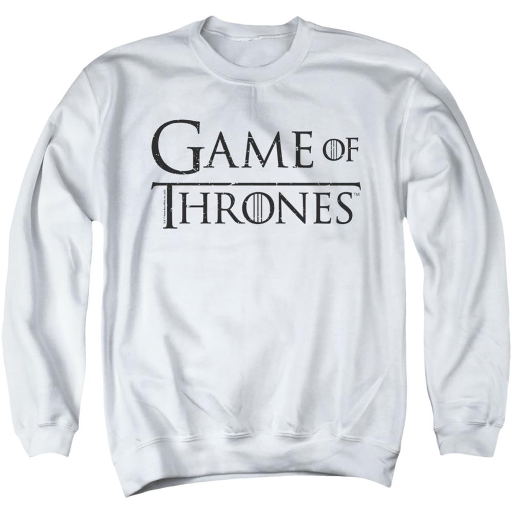 Game Of Thrones Logo 2 Men's Crewneck 50 50 Poly Long-Sleeve T-Shirt