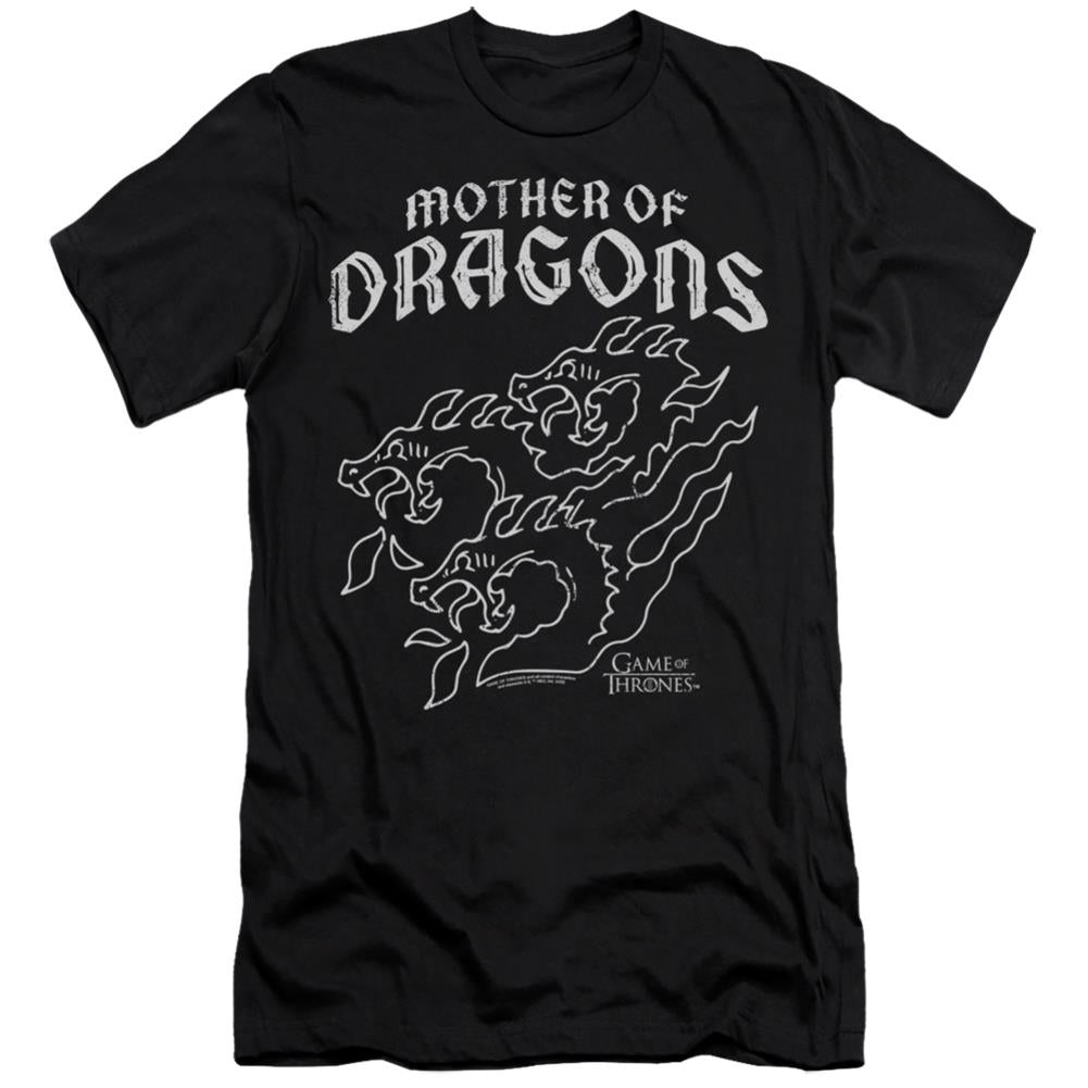 Game Of Thrones Mother Of Dragons Men's Ultra-Soft 30/1 Cotton Slim Short-Sleeve T-Shirt