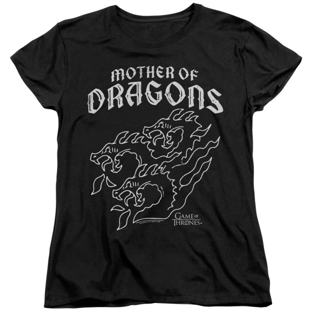 Game Of Thrones Mother Of Dragons Women's 18/1 Cotton Short-Sleeve T-Shirt