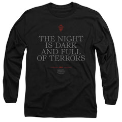 Game Of Thrones Night Is Dark Men's 18/1 Cotton Long-Sleeve T-Shirt