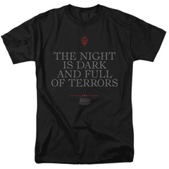 Game Of Thrones Night Is Dark Men's 18/1 Cotton Short-Sleeve T-Shirt