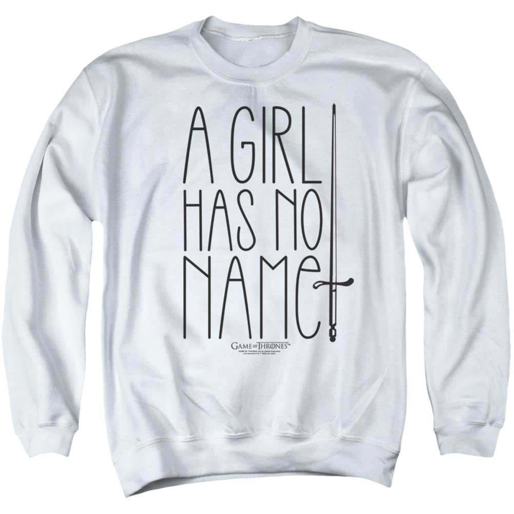 Game Of Thrones No Name Men's Crewneck 50 50 Poly Long-Sleeve T-Shirt