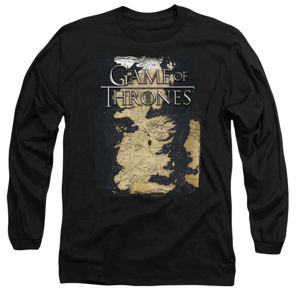 Game Of Thrones Series Map Men's 18/1 Cotton Long-Sleeve T-Shirt