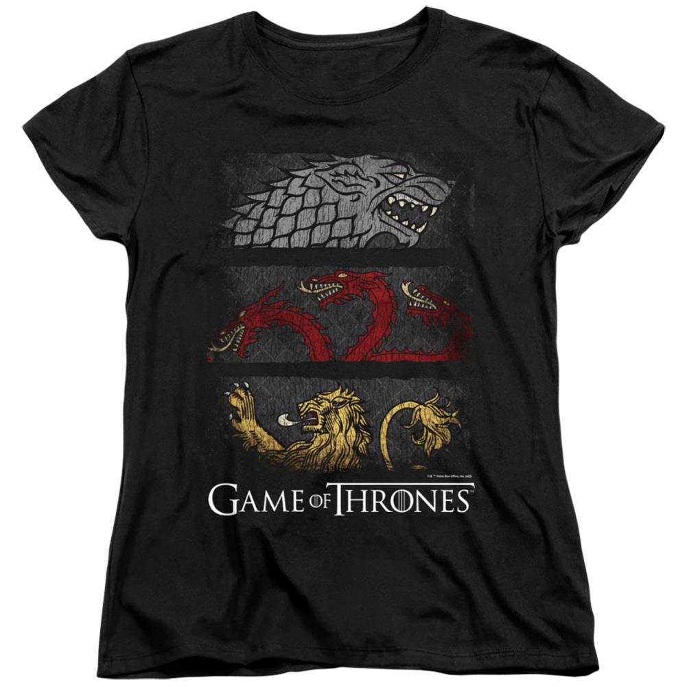 Game Of Thrones Sigil Banners Women's 18/1 Cotton Short-Sleeve T-Shirt