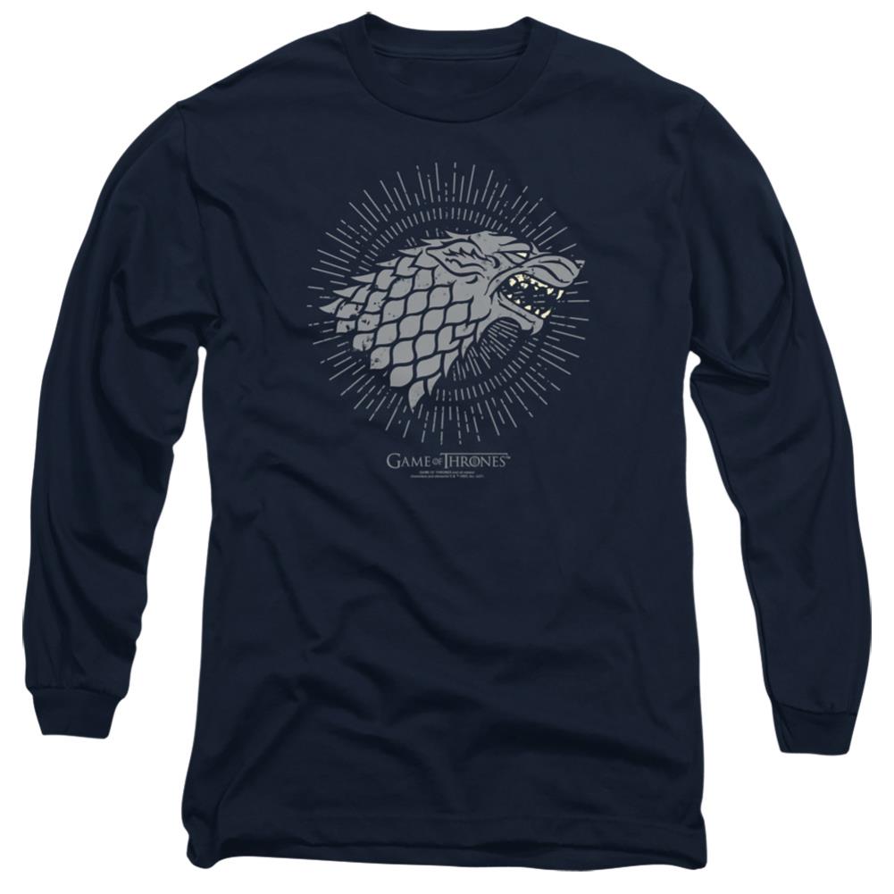 Game Of Thrones Stark Burst Sigils Men's 18/1 Cotton Long-Sleeve T-Shirt