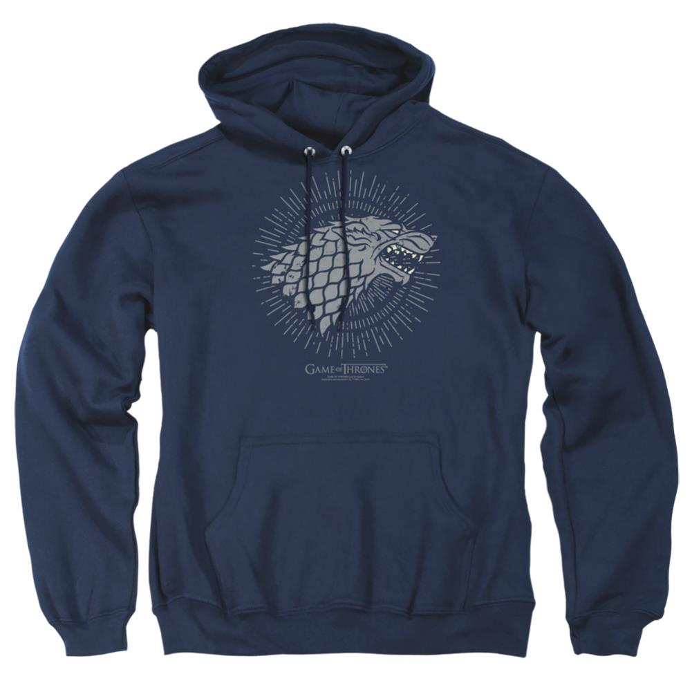 Game Of Thrones Stark Burst Sigils Men's Pull-Over 75 25 Poly Hoodie