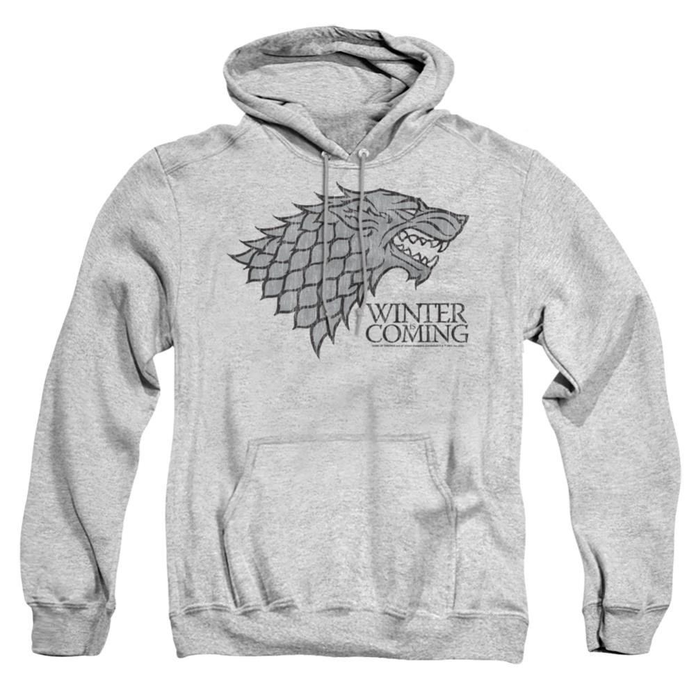 Game Of Thrones Startk Winter Is Coming On Gray Men's Pull-Over 75 25 Poly Hoodie