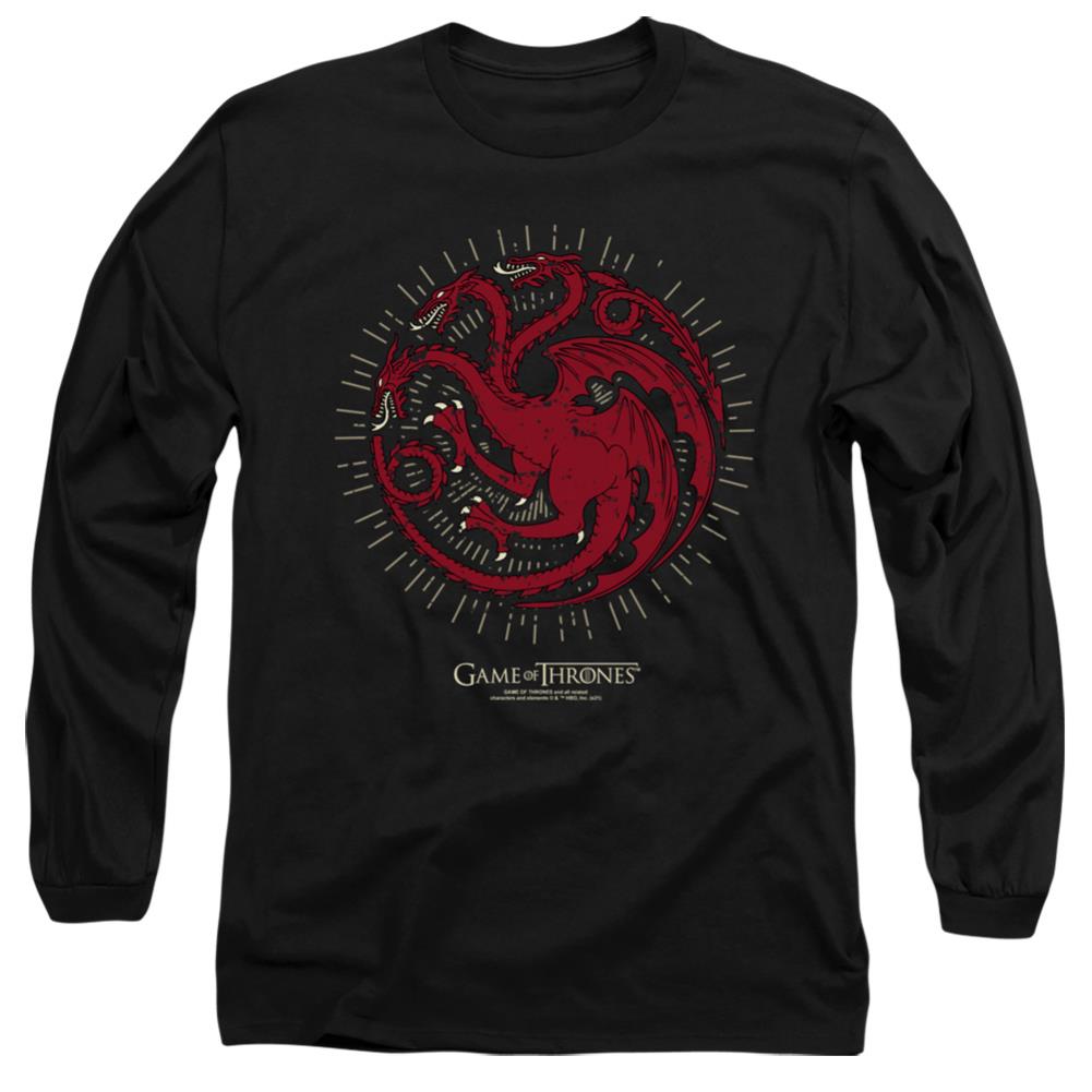 Game Of Thrones Targaryen Burst Sigil Men's 18/1 Cotton Long-Sleeve T-Shirt