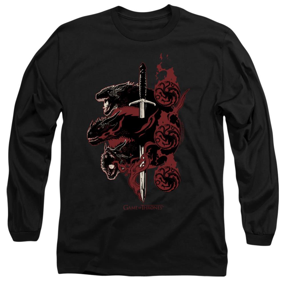 Game Of Thrones Targaryen Dragons Men's 18/1 Cotton Long-Sleeve T-Shirt