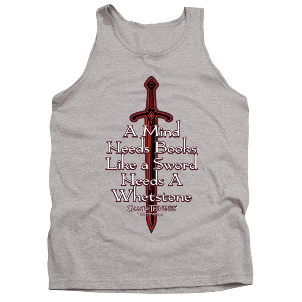 Game Of Thrones The Mind Needs Books Men's 18/1 Cotton Tank Top