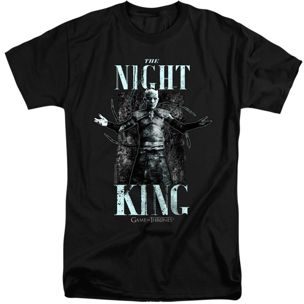 Game Of Thrones The Night King Men's 18/1 Tall Cotton Short-Sleeve T-Shirt