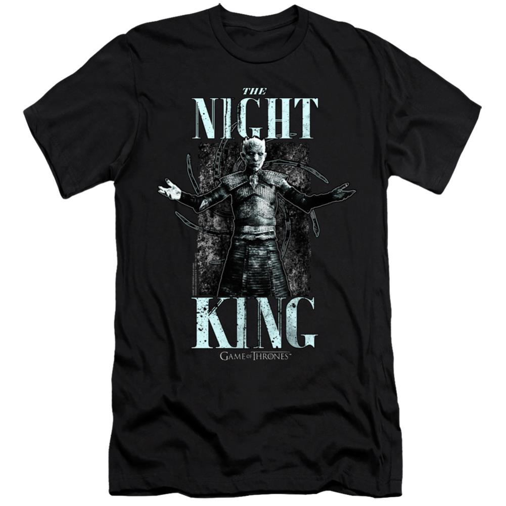 Game Of Thrones The Night King Men's Ultra-Soft 30/1 Cotton Slim Short-Sleeve T-Shirt