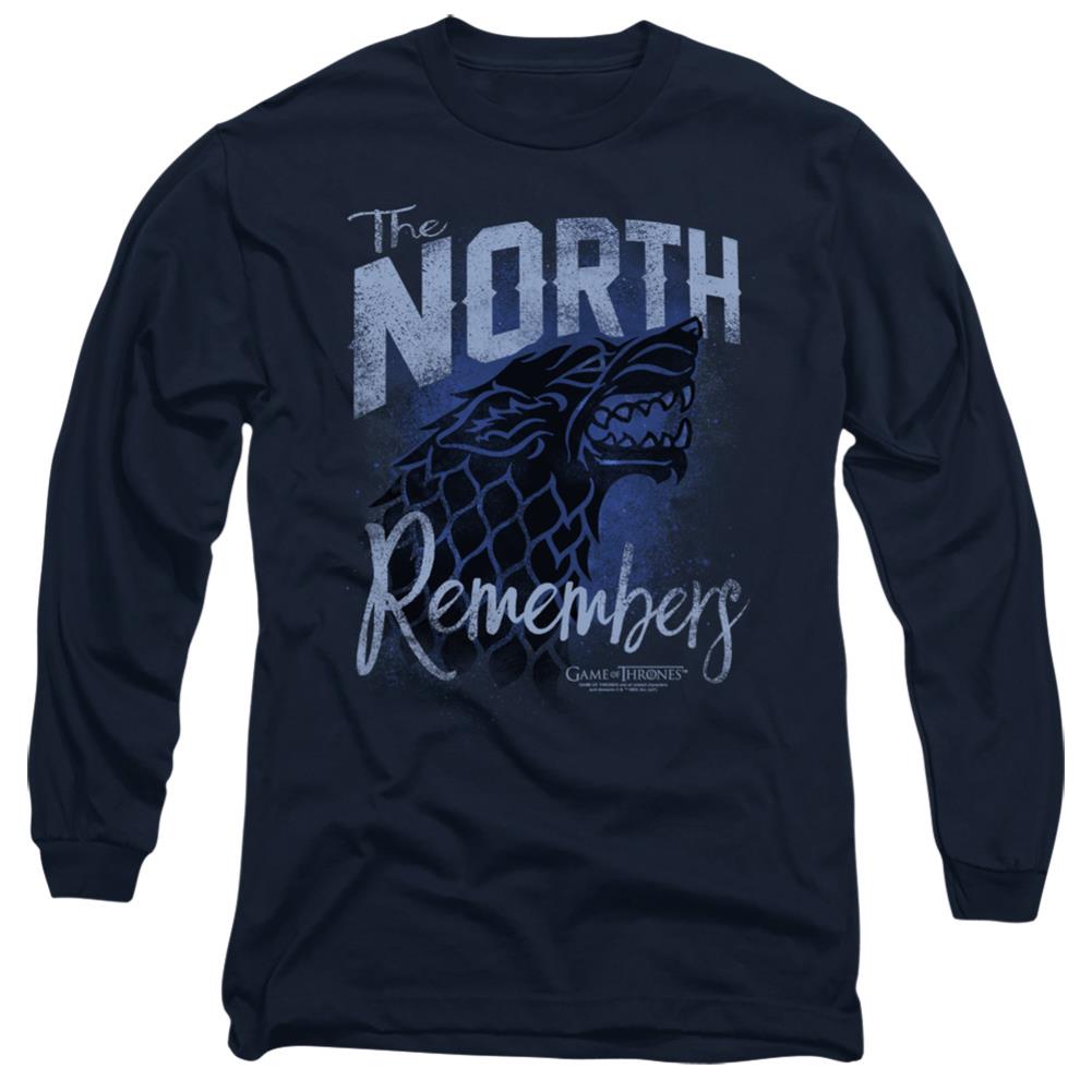 Game Of Thrones The North Remembers Men's 18/1 Cotton Long-Sleeve T-Shirt