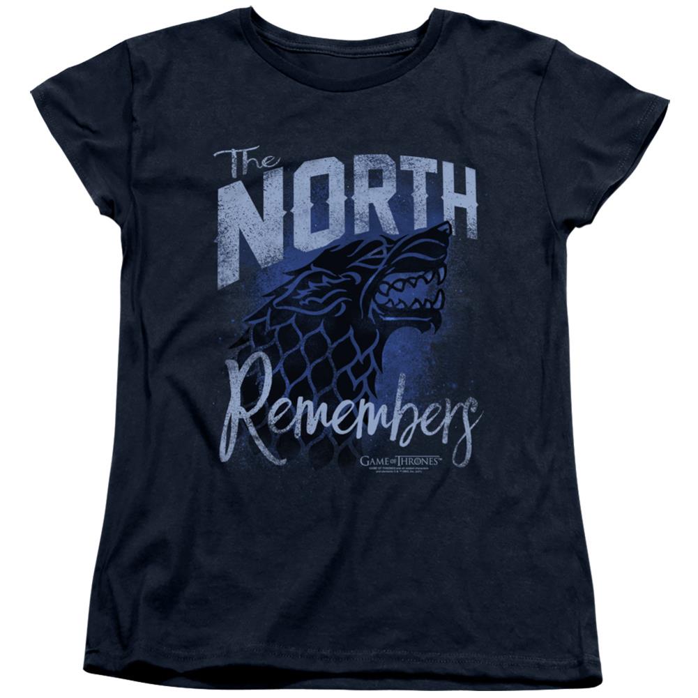 Game Of Thrones The North Remembers Women's 18/1 Cotton Short-Sleeve T-Shirt