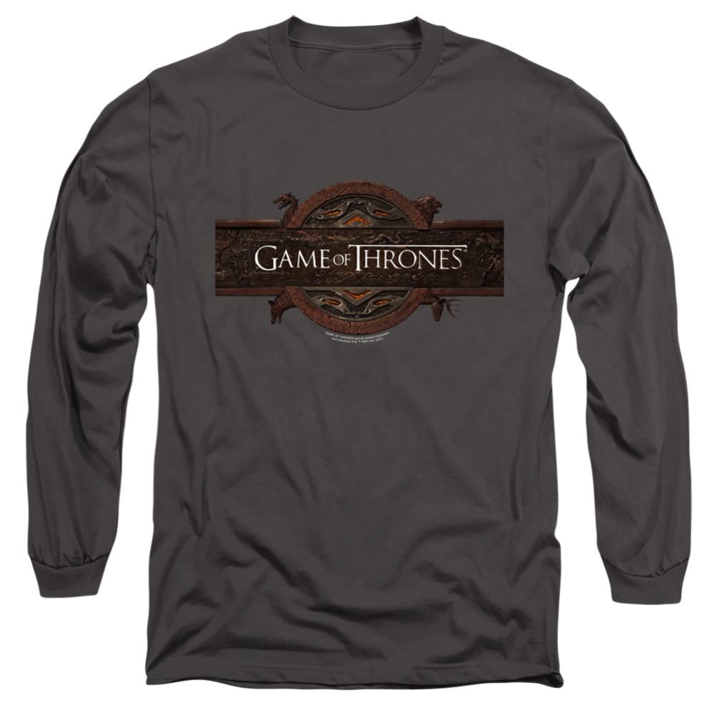 Game Of Thrones Title Sequence Logo Men's 18/1 Cotton Long-Sleeve T-Shirt