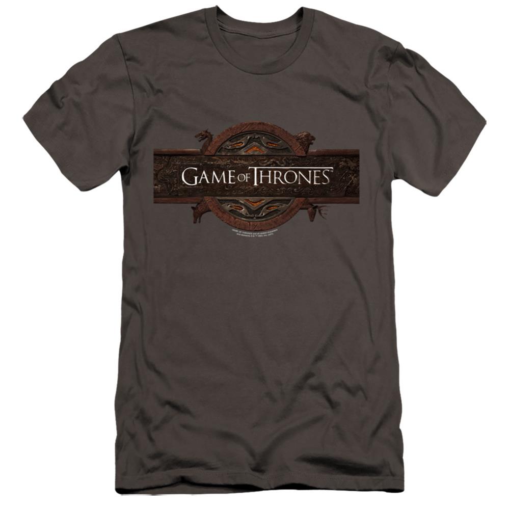 Game Of Thrones Title Sequence Logo Men's Ultra-Soft 30/1 Cotton Slim Short-Sleeve T-Shirt