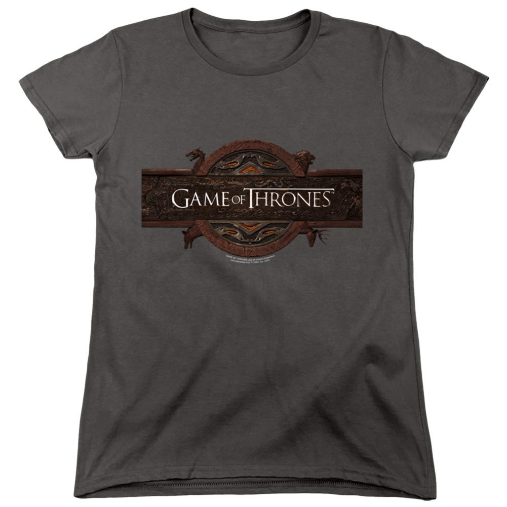 Game Of Thrones Title Sequence Logo Women's 18/1 Cotton Short-Sleeve T-Shirt