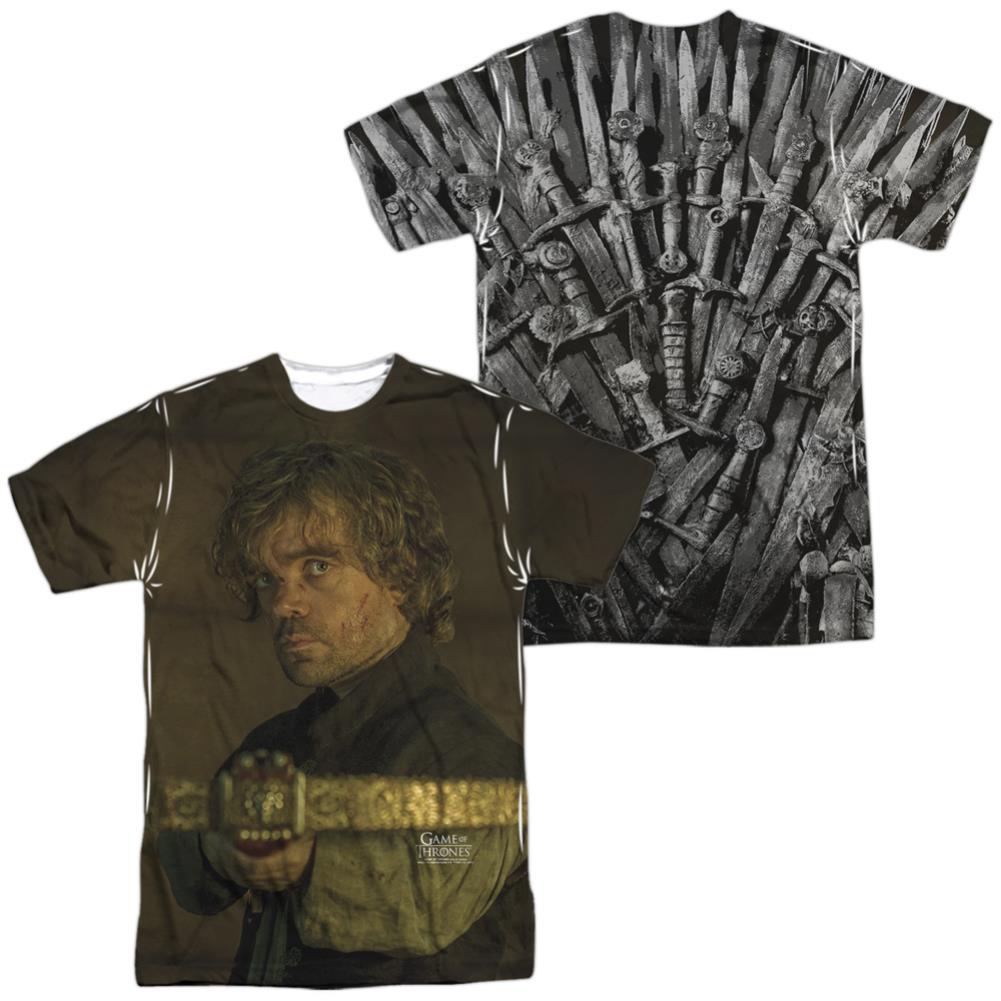Game Of Thrones Tyrion For The Throne (Front/Back Print) Men's Regular Fit Polyester Short-Sleeve T-Shirt