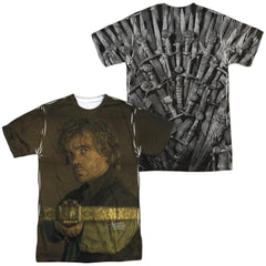 Game Of Thrones Tyrion For The Throne (Front/Back Print) Men's Regular Fit Polyester Short-Sleeve T-Shirt