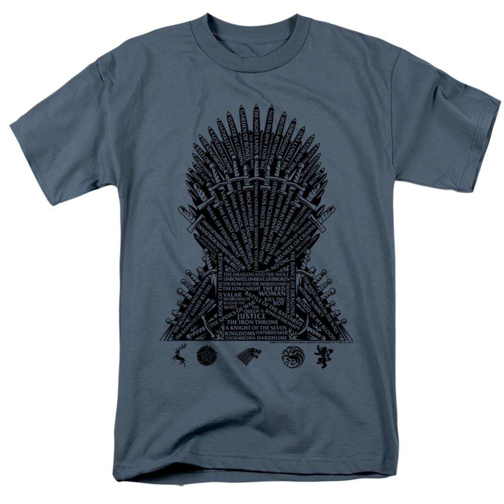 Game Of Thrones What Builds The Throne Men's 18/1 Cotton Short-Sleeve T-Shirt