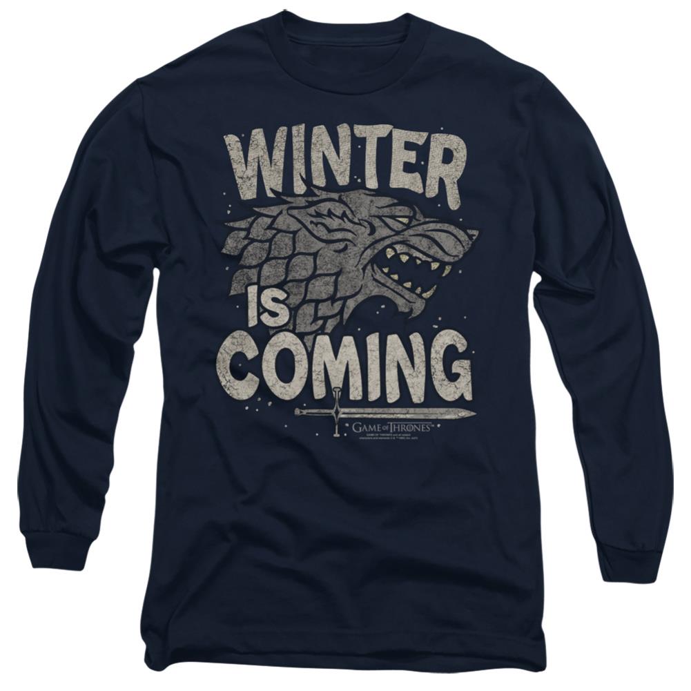 Game Of Thrones Winter Is Coming Men's 18/1 Cotton Long-Sleeve T-Shirt