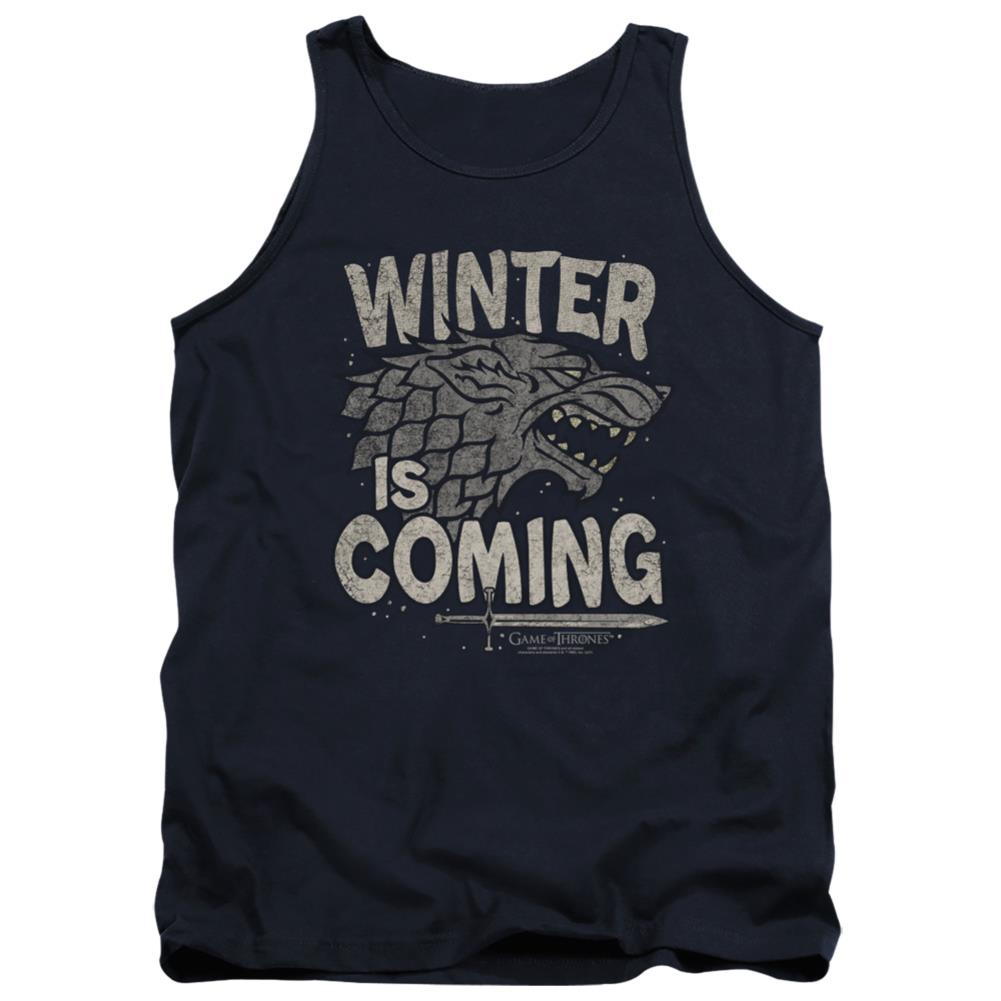 Game Of Thrones Winter Is Coming Men's 18/1 Cotton Tank Top