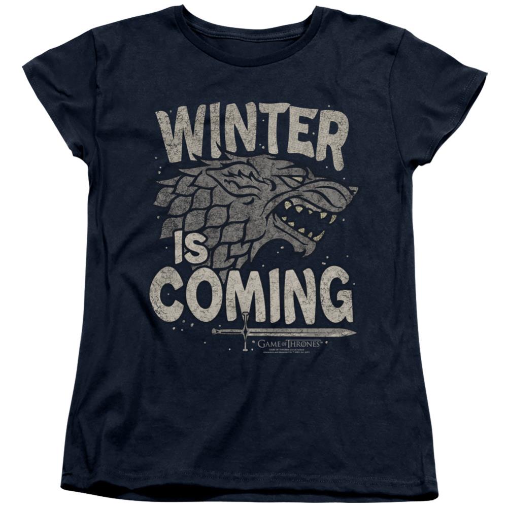 Game Of Thrones Winter Is Coming Women's 18/1 Cotton Short-Sleeve T-Shirt