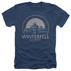 Game Of Thrones Winterfell Men's 30/1 Heather 60 40 Poly Short-Sleeve T-Shirt