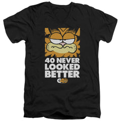 Garfield 40 Looks Men's 30/1 Cotton Slim V-Neck T-Shirt