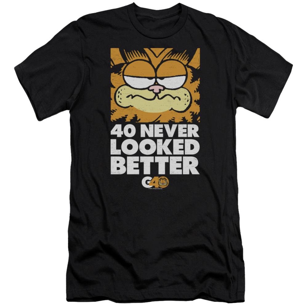 Garfield 40 Looks Men's Ultra-Soft 30/1 Cotton Slim Short-Sleeve T-Shirt