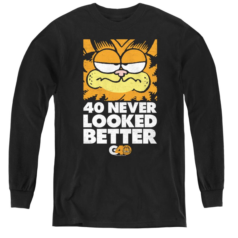 Garfield 40 Looks Youth Long-Sleeve T-Shirt