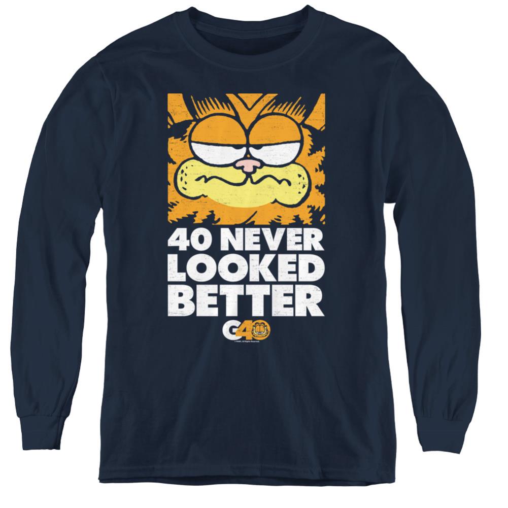 Garfield 40 Looks Youth Long-Sleeve T-Shirt