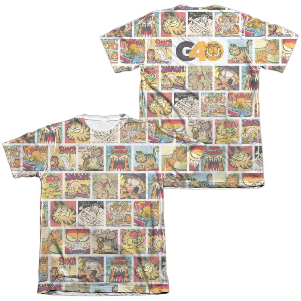 Garfield 40Th Collage Men's Regular Fit Poly Cotton Short-Sleeve T-Shirt