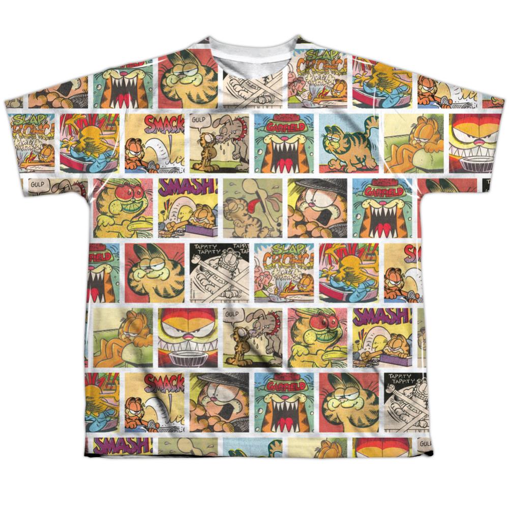 Garfield 40Th Collage Youth Regular Fit Poly Short-Sleeve T-Shirt