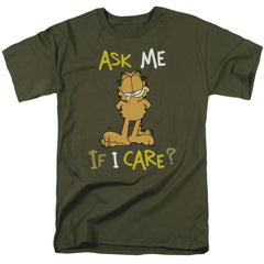Garfield Ask Me If I Care Men's 18/1 Cotton Short-Sleeve T-Shirt