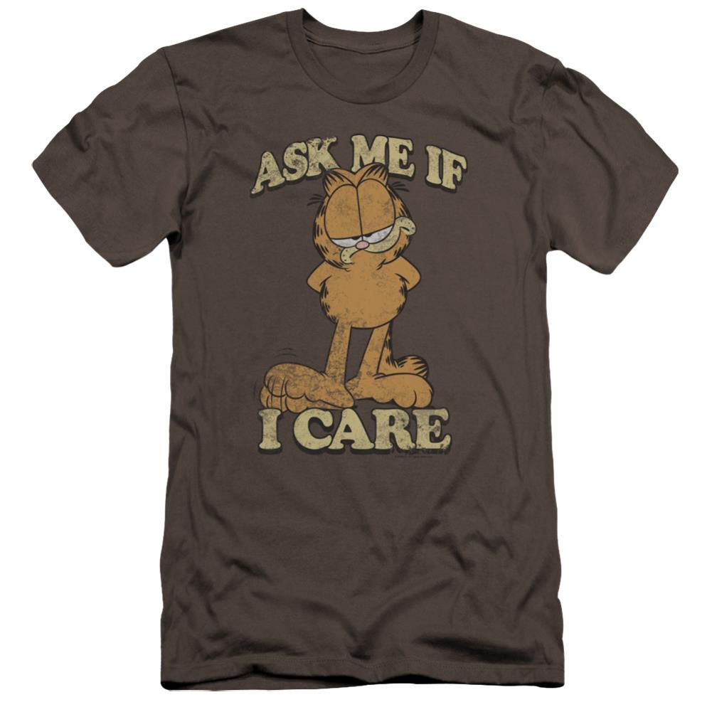 Garfield Ask Me Men's Ultra-Soft 30/1 Cotton Slim Short-Sleeve T-Shirt