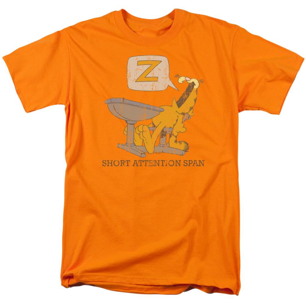 Garfield Attention Span Men's 18/1 Cotton Short-Sleeve T-Shirt