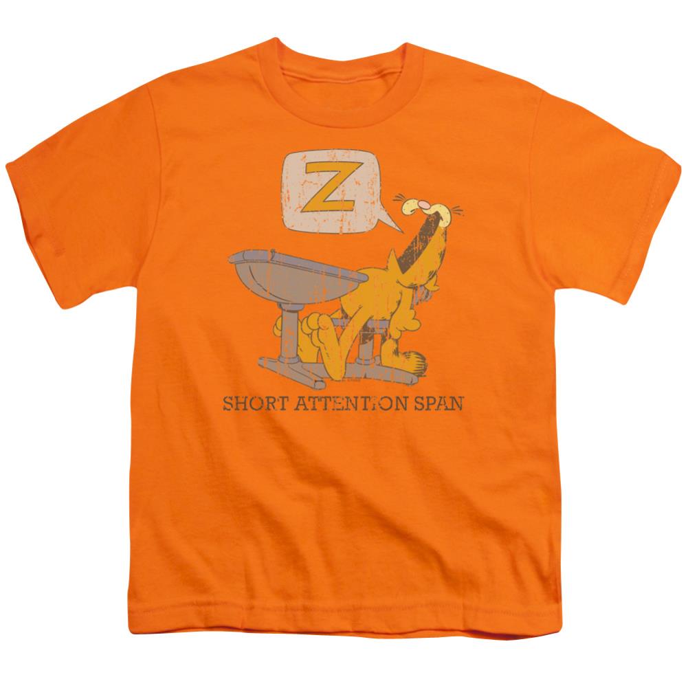 Garfield Attention Span Youth 18/1 100% Cotton Short-Sleeve T-Shirt