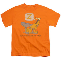 Garfield Attention Span Youth 18/1 100% Cotton Short-Sleeve T-Shirt