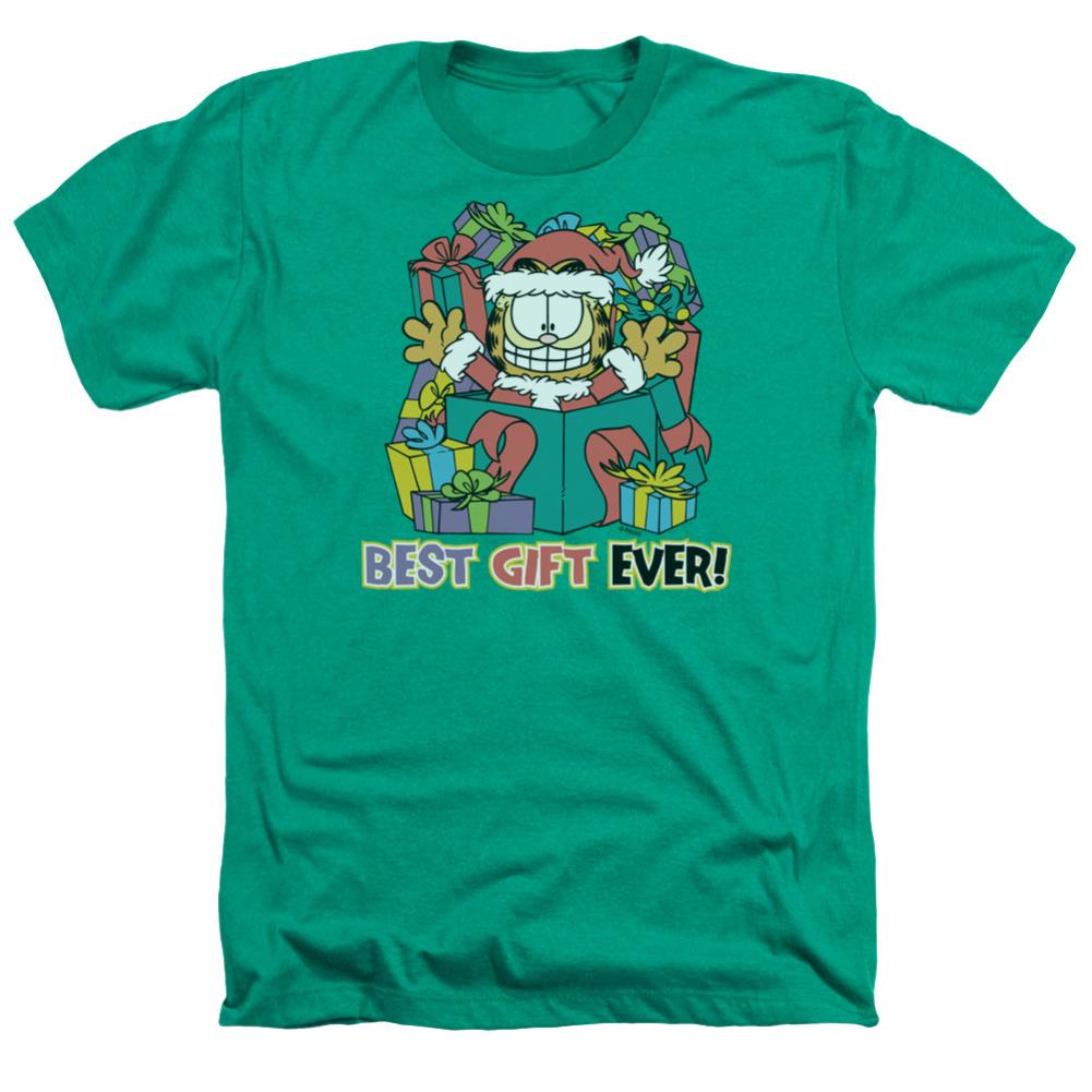 Garfield Best Gift Ever Men's 30/1 Heather 60 40 Poly Short-Sleeve T-Shirt