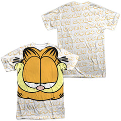 Garfield Big Face (Front/Back Print) Men's Regular Fit Polyester Short-Sleeve T-Shirt